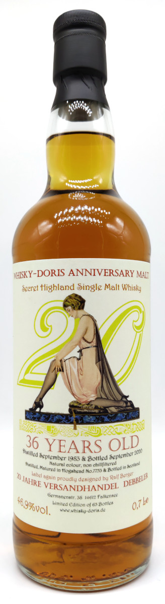Secret Highland 36 Jahre 1983 Whisky-Doris 20th Anniversary